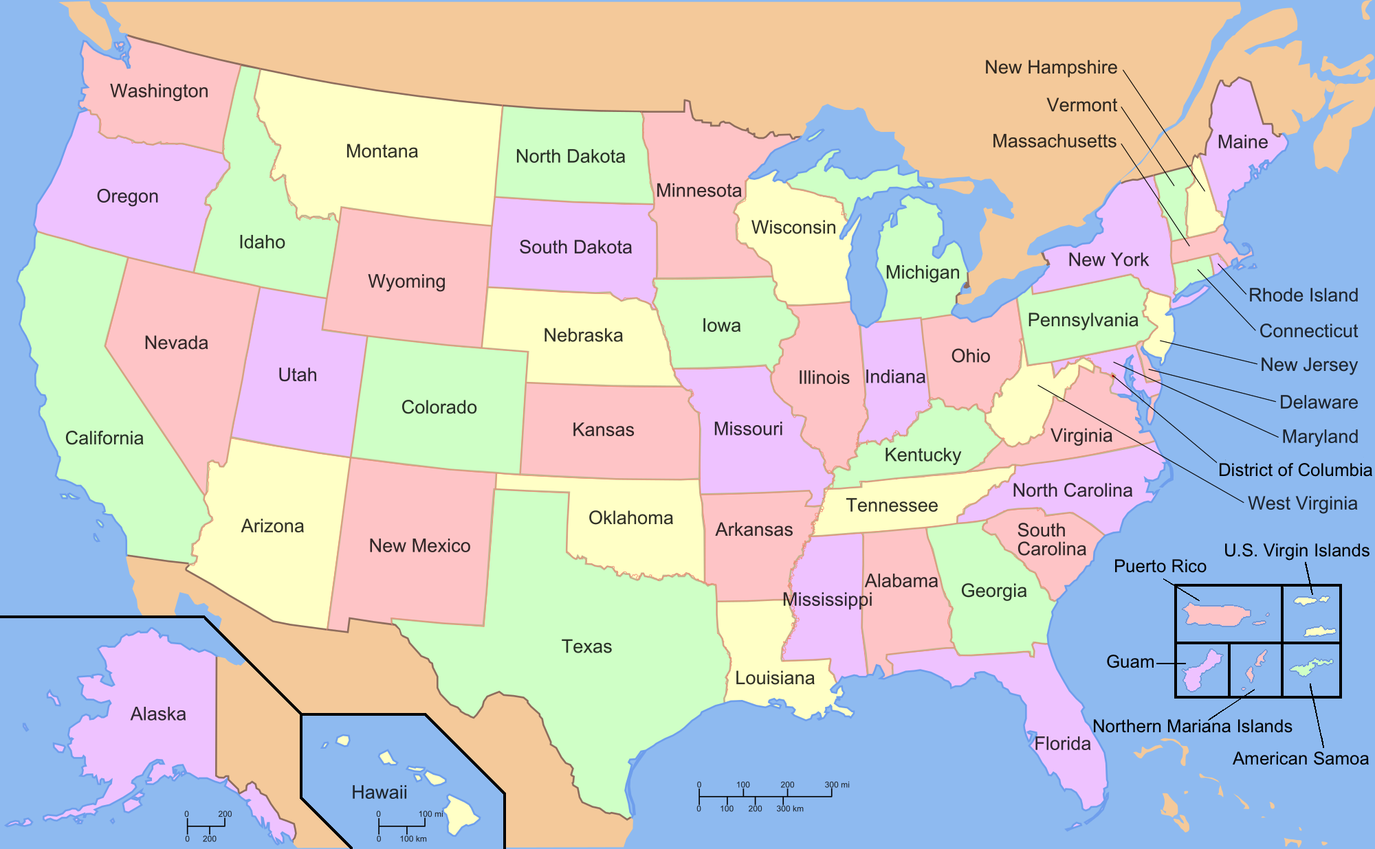 File:Map of USA with state and territory names 2.png - Wikipedia