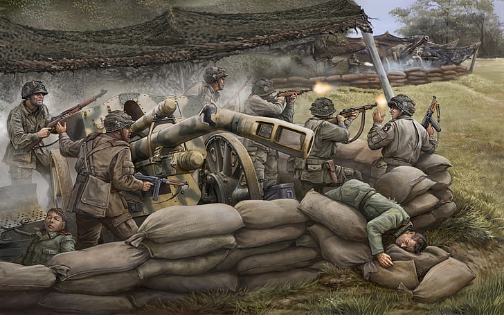 2560x1600px | free download | HD wallpaper: world war painting, art ...